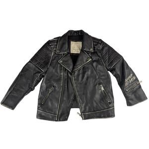 Zara Boys Rock & Roll Faux Leather Jacket - Size 5